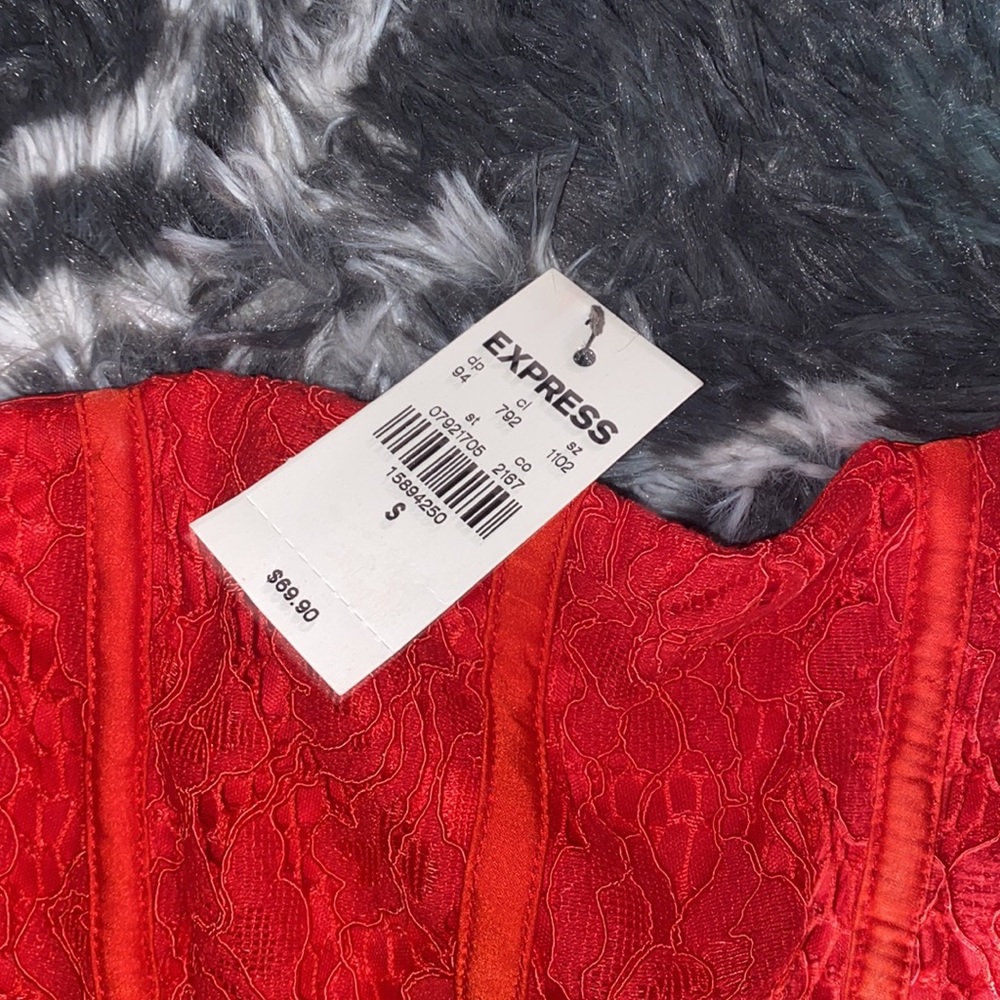 Express red strapless dress - Picture 3 of 4